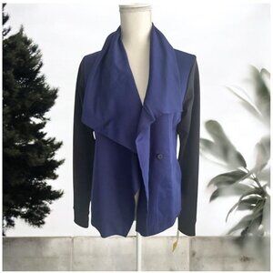 ALALA Navy Blue Black Drape Jacket Size Medium NEW NWT